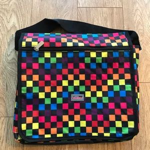 Dickies rainbow checkered messenger tote PRIDE